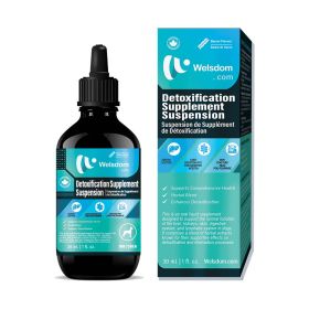 Detoxification supplement for dogs, herbal formula, helps with natural detoxification of the dog's liver, kidneys, and lymphatic